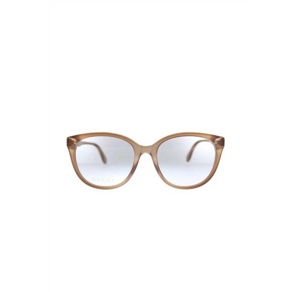 NEW GUCCI rectangle acetate eyeglasses in brown - Picture 2 of 3